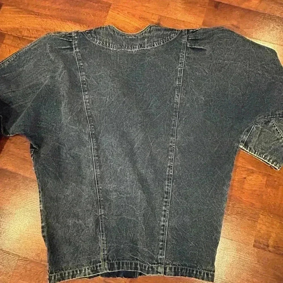 American Classics vintage 80s jean jacket with embellishments size small sequins - Picture 9 of 9